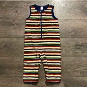 BabyGap Fleece Striped Jumpsuit Cold Weather Layer - 12-18mo